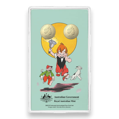2021 $1 Centenary of Ginger Meggs - Coloured Uncirculated Two Coin Set