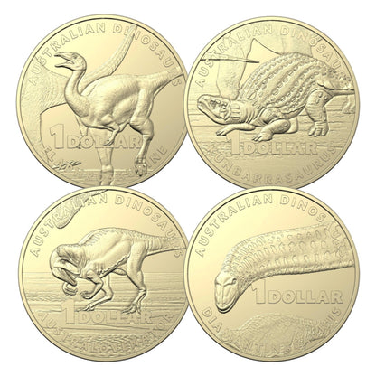 2022 $1 Uncirculated Four-Coin Collection - Australian Dinosaurs