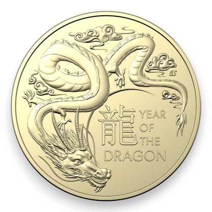 2024 $1 AlBr Uncirculated 2 Coin Set - Year of the Dragon