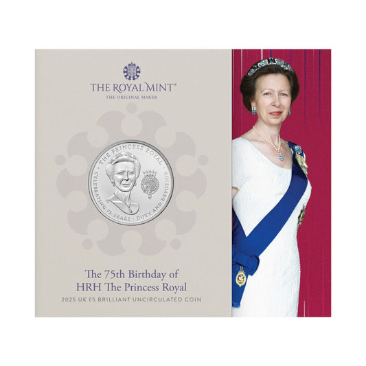 2025 75th Birthday of HRH The Princess Royal £5 Base Metal Pack