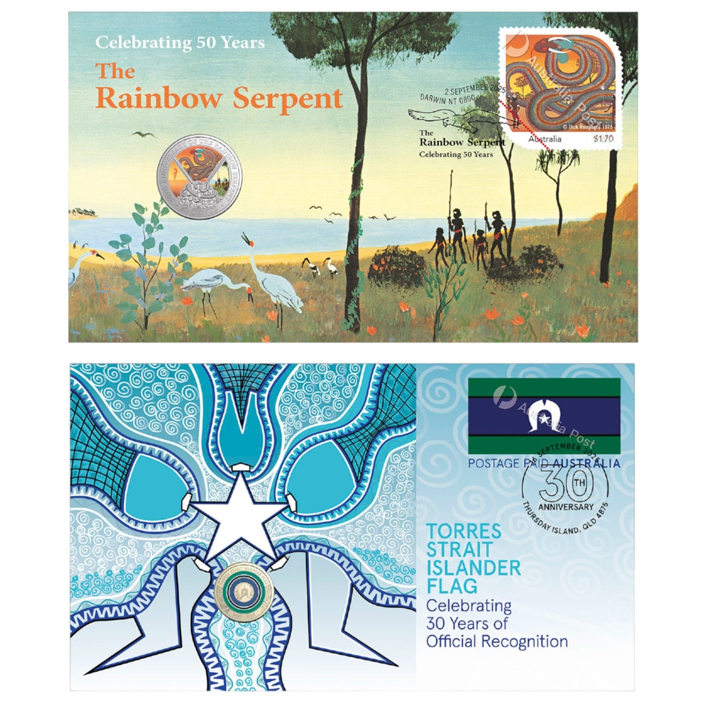 2025 PNC Bundle - The Rainbow Serpent and Torres Strait Islander Flag Commemorative Set
