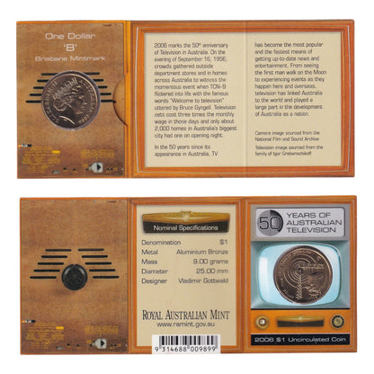 2006 $1 Coin - 50 Years of Television