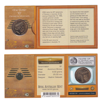 2006 $1 Coin - 50 Years of Television