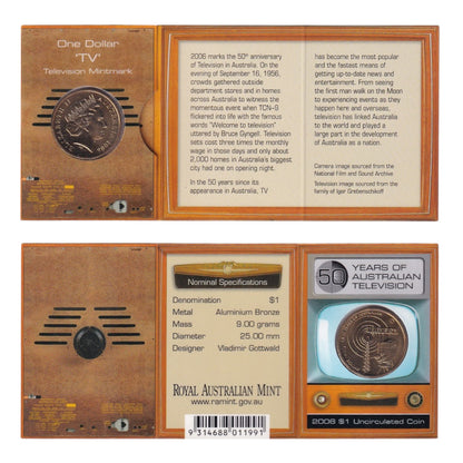 2006 $1 Coin - 50 Years of Television