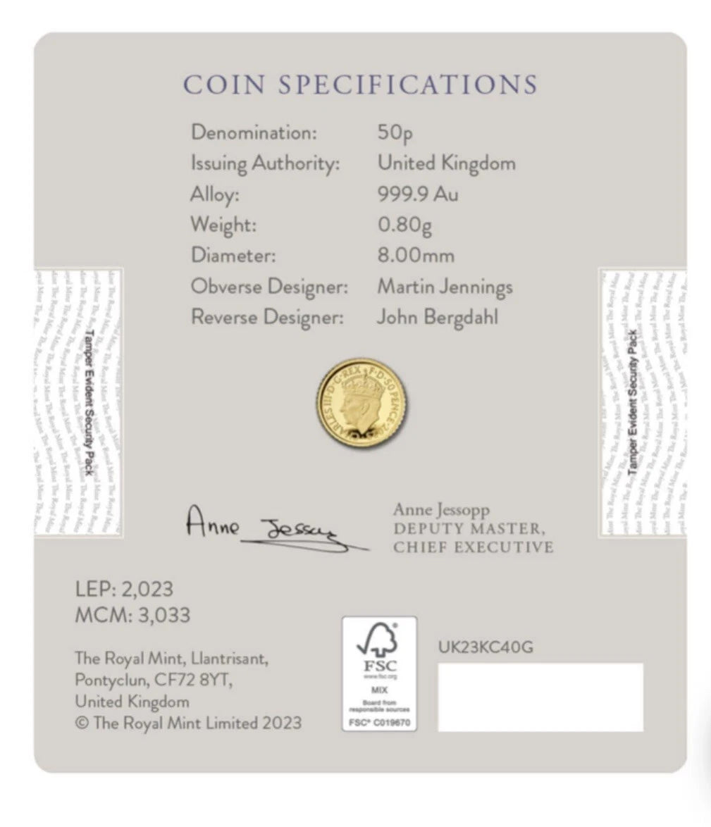 2023 The Coronation of His Majesty King Charles III 1/40th oz Gold Proof Coin