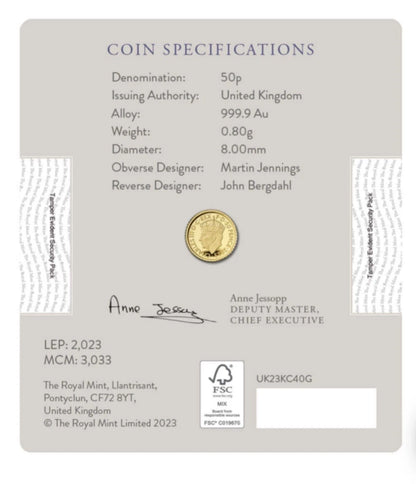 2023 The Coronation of His Majesty King Charles III 1/40th oz Gold Proof Coin