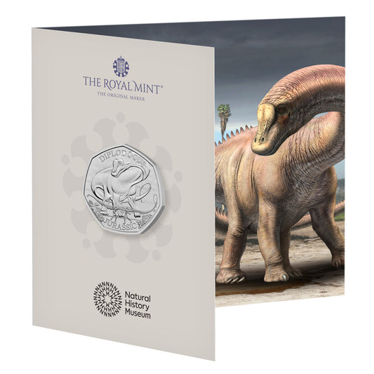2024 Diplodocus UK 50p Brilliant Uncirculated Coin