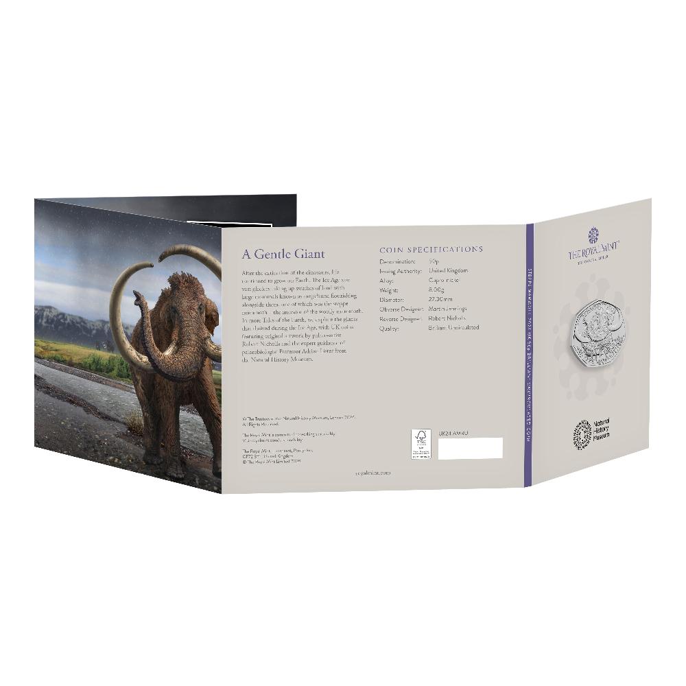 2024 Steppe Mammoth UK 50p Brilliant Uncirculated Coin