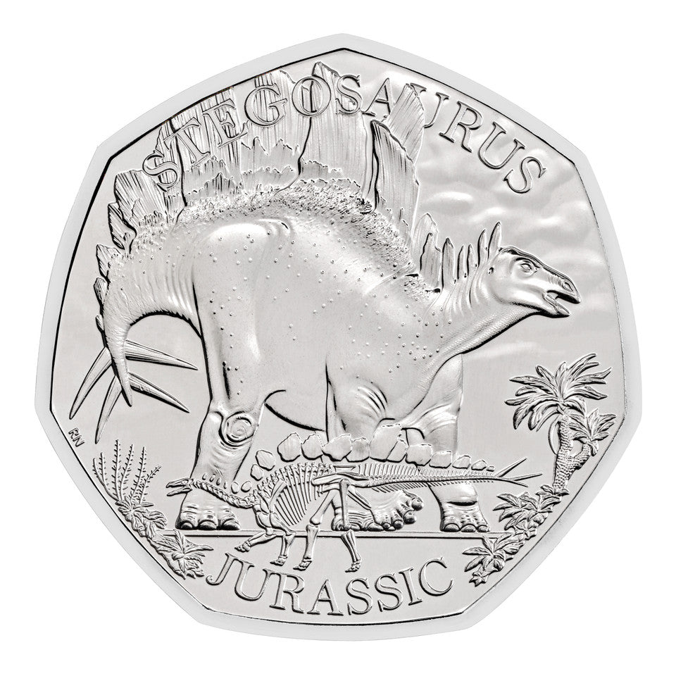 2024 Stegosaurus UK 50p Brilliant Uncirculated Coin