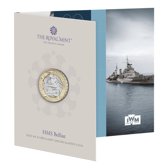 2025 Iconic Navy Vessels - HMS Belfast - £2 Brilliant Uncirculated Coin