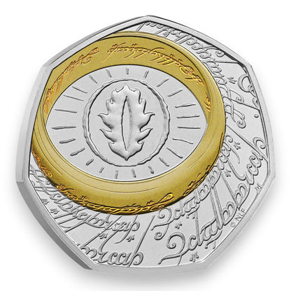 2026 UK 50p Brilliant Uncirculated Colour Coin – 25 Years of The Lord of the Rings: The One Ring