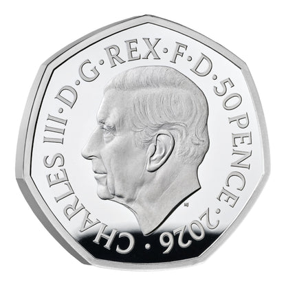 2026 UK 50p Silver Proof Colour Coin – 25 Years of The Lord of the Rings: The One Ring