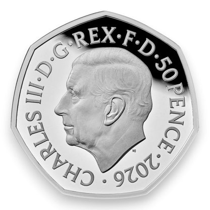 2026 60 Years of Star Trek - Live Long and Prosper UK 50p Silver Proof Colour Coin