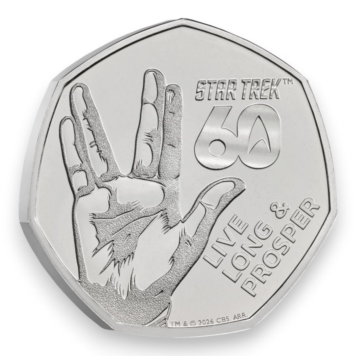 2026 60 Years of Star Trek - Live Long and Prosper 2026 UK 50p Brilliant Uncirculated Coin