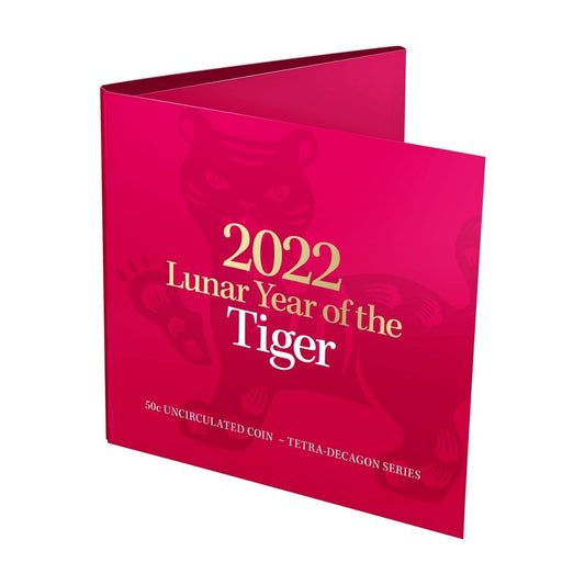 2022 50c Coin - Lunar Year of the Tiger - Tetra-Decagon Series