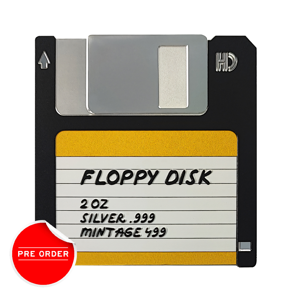2024 Floppy Disk $2 Niue 2oz Coloured Silver Coin