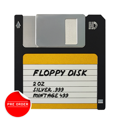 2024 Floppy Disk $2 Niue 2oz Coloured Silver Coin