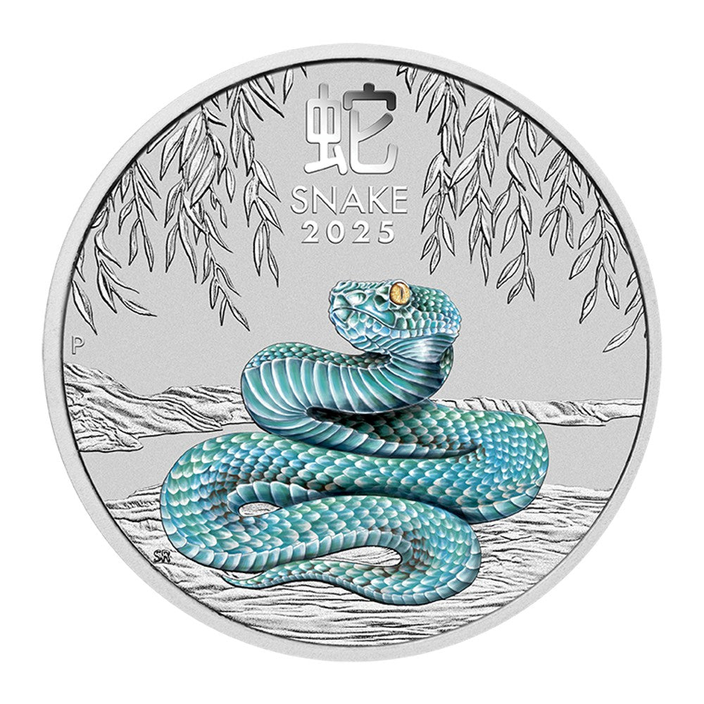 2024 Sydney ANDA Money Expo - Perth Mint - Year of the Snake (2025) - 1/4oz Silver Coloured Coin