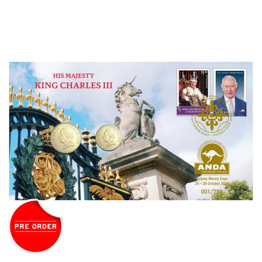 2025 PNC - Sydney Money Expo - $1 and $2 King Charles III Two-Coin Postal Numismatic Cover