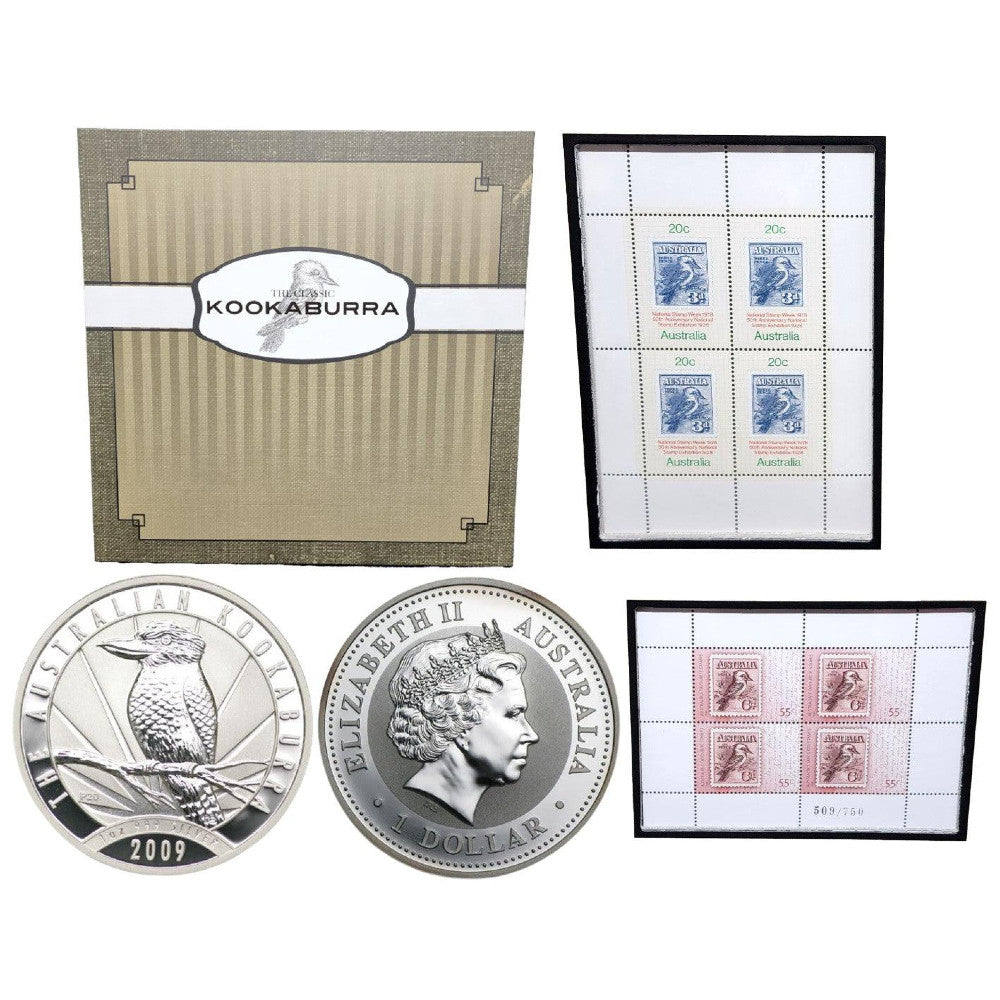 2009 Australia Post Impressions - 1oz Silver Kookaburra Presentation Folder