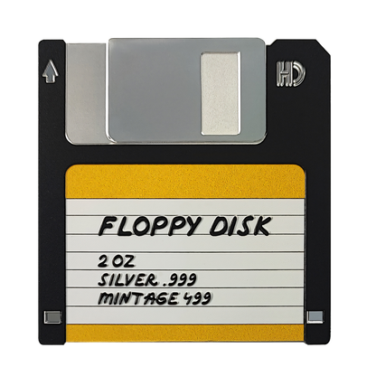 2024 Floppy Disk $2 Niue 2oz Coloured Silver Coin