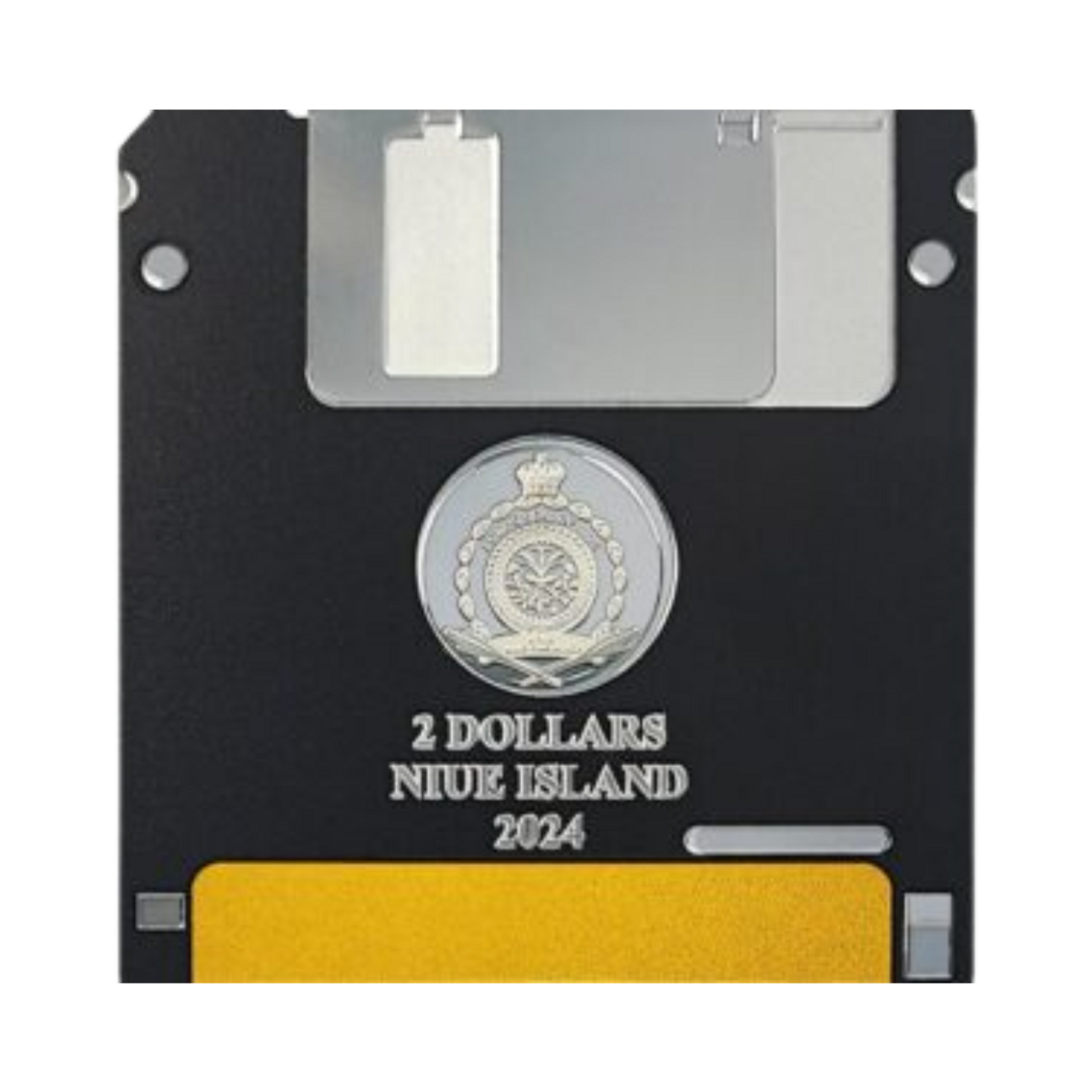 2024 Floppy Disk $2 Niue 2oz Coloured Silver Coin
