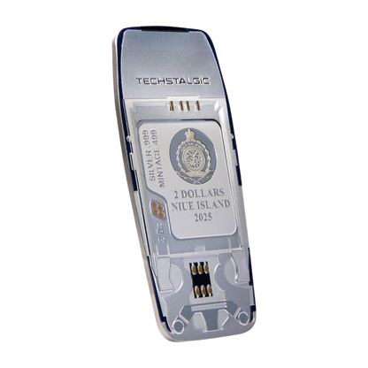 2025 Unbreakable Phone $2 Niue Colored Gilded 2oz Silver Coin