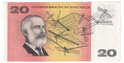 1966 Australian $20 Note - XAA 169710 - Coombs/Wilson - R401F First Prefix - About Uncirculated