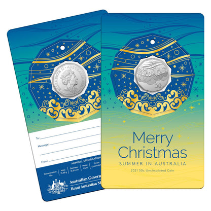 2021 50c Coin - Christmas Decoration - Choose Your Colour