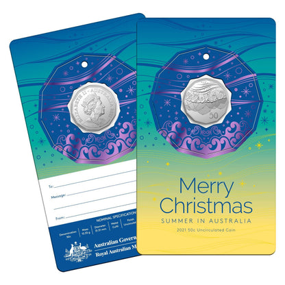 2021 50c Coin - Christmas Decoration - Choose Your Colour