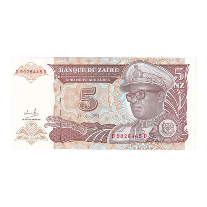 1992-1993 Zaire Banknote Collection - Uncirculated 1992-1993 Issues (11-Note Lot)