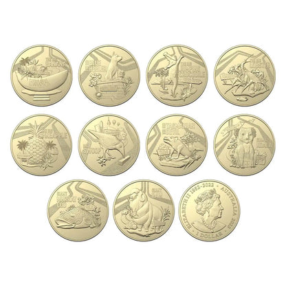 Aussie Big Things 2023 $1 Al-Br 10-Coin Uncirculated Collection - Loose Change Coins