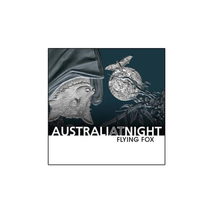 Australia at Night 2023 $1 Flying Fox 1oz Silver Black Proof Coin - Loose Change Coins
