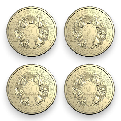 2026 $1 Mintmark and Privy Mark Uncirculated 4-Coin Set - 60th Anniversary of Decimal Currency