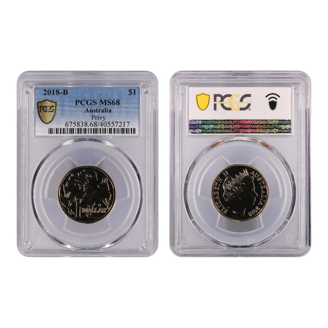 2018 $1 Coin - Brisbane Money Expo - B Privy Mark - MS68 - #40557217