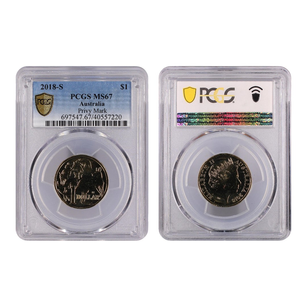 2018 $1 Coin - Sydney Money Expo - S Privy Mark - MS67 - #40557220