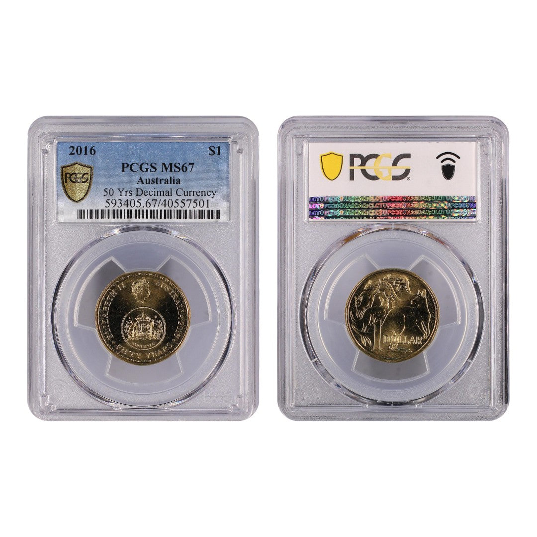 2016 $1 Coin - 50 Years of Decimal Currency - MS67 - #40557501