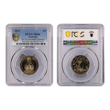 2016 $1 Coin - 50 Years of Decimal Currency - MS66 - Choose Your Certification