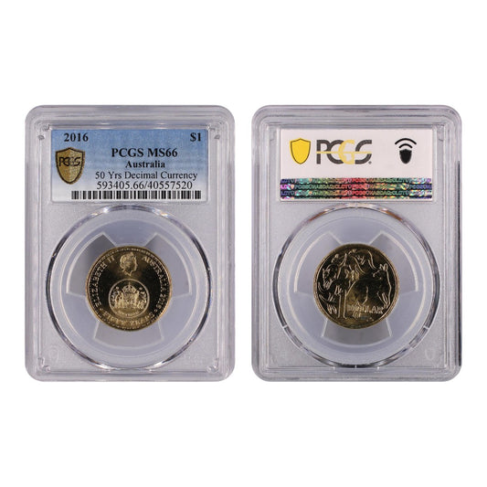 2016 $1 Coin - 50 Years of Decimal Currency - MS66 - #40557520
