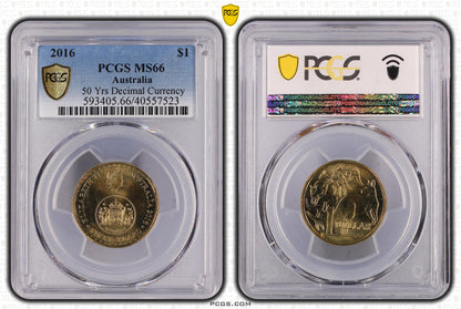 2016 $1 Coin - 50 Years of Decimal Currency - MS66 - Choose Your Certification