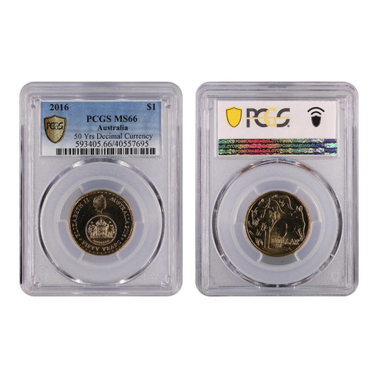 2016 $1 Coin - 50 Years of Decimal Currency - MS66 - #40557695