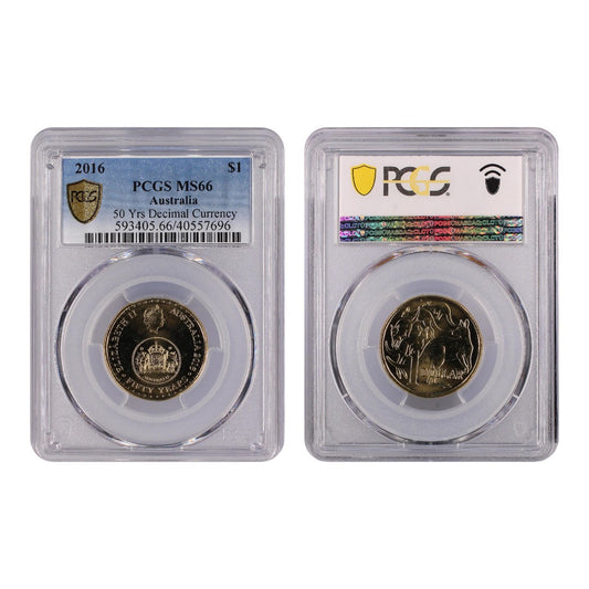 2016 $1 Coin - 50 Years of Decimal Currency - MS66 - #40557696