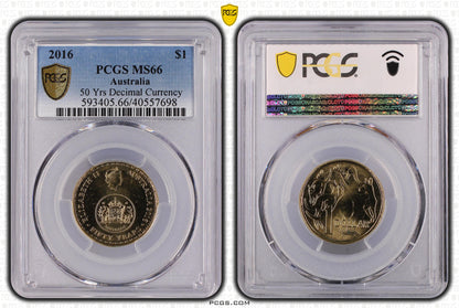 2016 $1 Coin - 50 Years of Decimal Currency - MS66 - Choose Your Certification