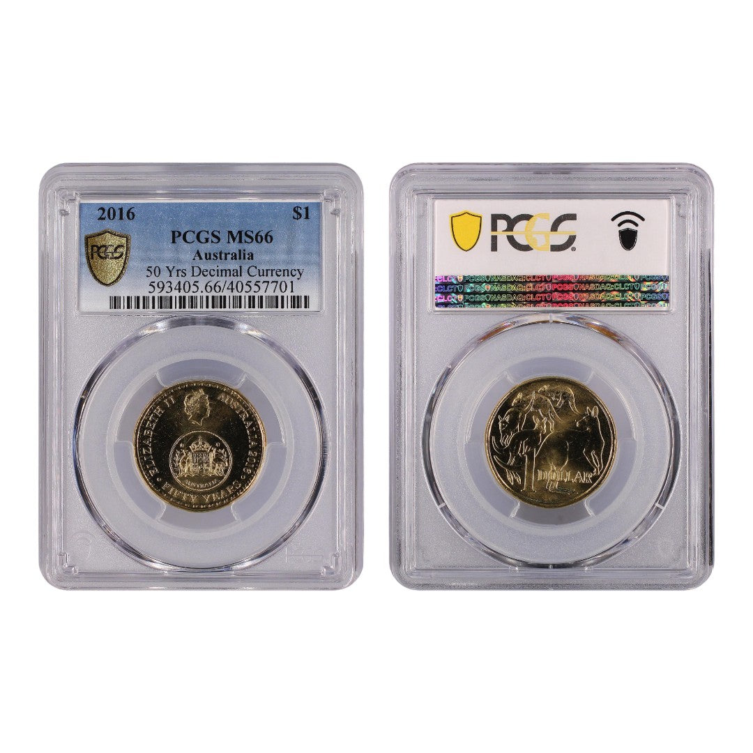 2016 $1 Coin - 50 Years of Decimal Currency - MS66 - #40557701