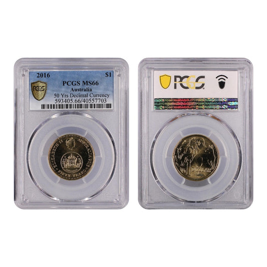 2016 $1 Coin - 50 Years of Decimal Currency - MS66 - #40557703