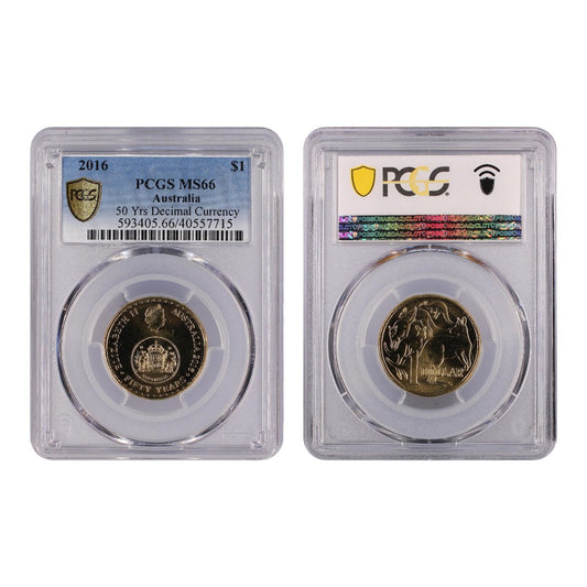 2016 $1 Coin - 50 Years of Decimal Currency - MS66 - #40557715
