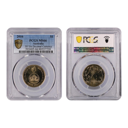 2016 $1 Coin - 50 Years of Decimal Currency - MS66 - #40557720