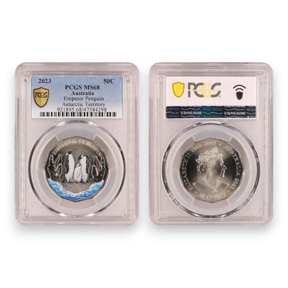 2023 50c Wildlife Duo Bundle: Humpback Whale (MS69) & Emperor Penguin (MS68)