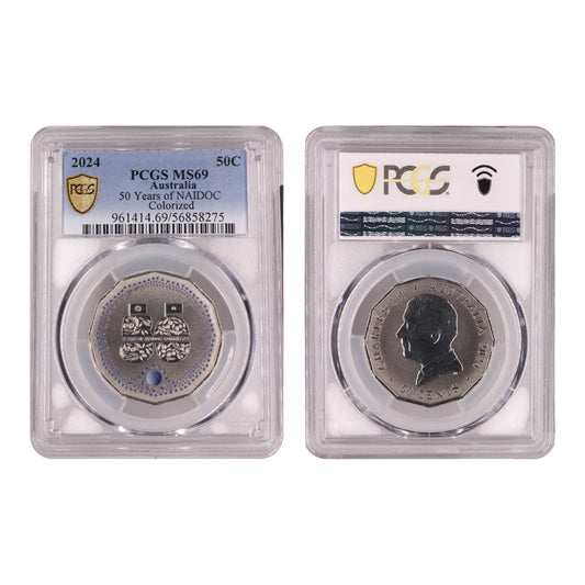 2024 Coloured 50c Coin - 50 Years of NAIDOC - MS69 - #56858275