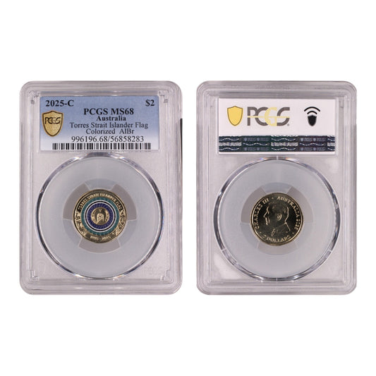 2025 'C' Mintmark $2 Coin - Torres Strait Islander Flag - MS68 - #56858283